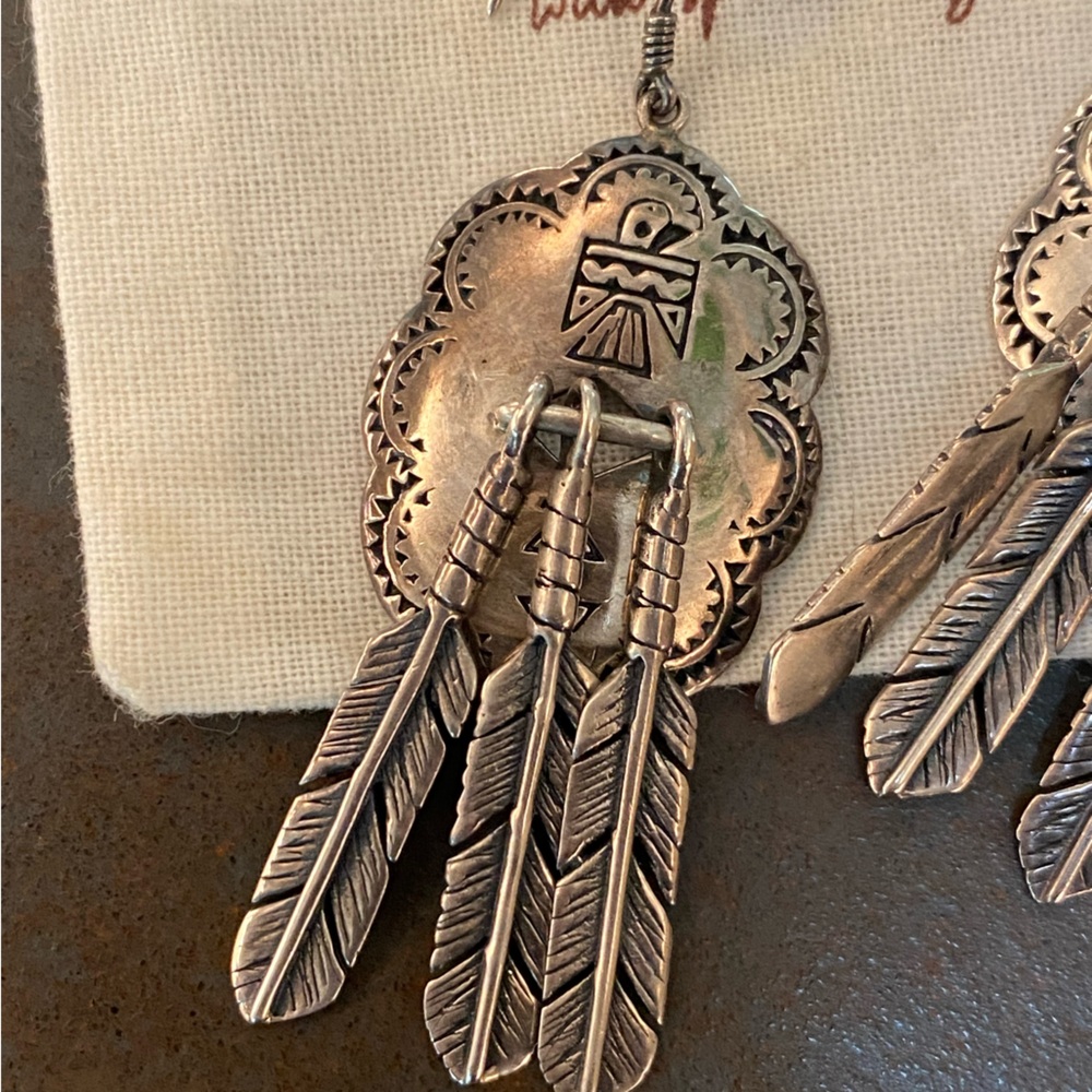 Spell Feather Tribe Earrings 🪶 - Picture 5 of 9